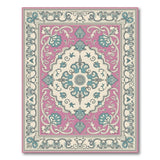 Pink Teal Traditional Persian Area Rug