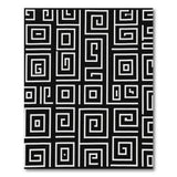 Black and White Black White Geometric Greek Key Area Rug