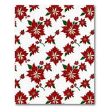 Red Floral Vintage Red Poinsettia Floral Area Rug