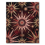 Red Gold Tribal Starburst Area Rug