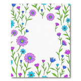 Blue Purple Cornflower Wreath Area Rug
