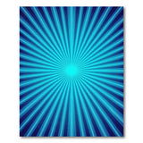 Electric Blue Sunburst Area Rug