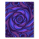 Purple Swirling Rose Abstract Area Rug