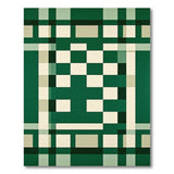 Green Plaid Grid Geometric Area Rug