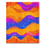 Vibrant Wavy Pixel Geometric Area Rug