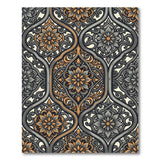 Ornate Grey Persian Floral Area Rug