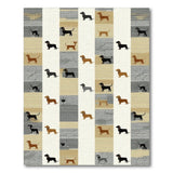 Dachshund Silhouette Washable Area Rug