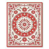 Red Floral Medallion Persian Area Rug