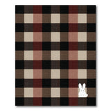 Rustic Brown Plaid Bunny Check Rug