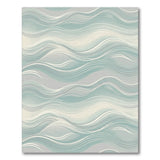 Teal Wave Washable Area Rug