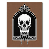 Ornate Gothic Skull Arch Area Rug