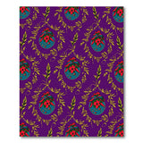 Purple Floral Orb Medallion Area Rug