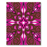 Swirling Pink Abstract Floral Area Rug