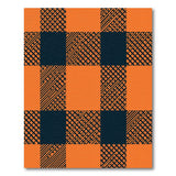 Orange Black Buffalo Plaid Area Rug
