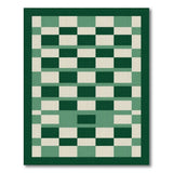 Green Patchwork Geometric Area Rug