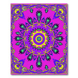 Multi-color and Patterns Vibrant Purple Peacock Mandala Area Rug