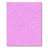 Pink Swirling Waves Abstract Area Rug