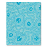 Teal Abstract Organic Wave Area Rug