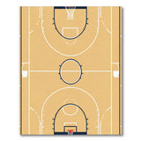 Beige and Neutral Tan Basketball Court Area Rug