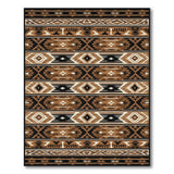Brown Tan Southwestern Geometric Brown and Tan Area Rug