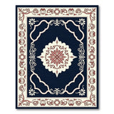 Multi-color and Patterns Traditional Persian Navy Persian Floral Medallion Area Rug
