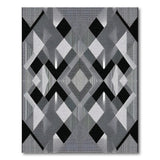 Black and White Geometric Modern Bold Geometric Black White Area Rug