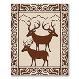 Brown Deer Mountain Herd Area Rug