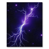 Cosmic Purple Lightning Area Rug