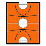 Orange Basketball Court Geometric Modern Area Rug