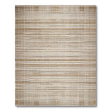 Textured Beige Tan Woven Stripe Area Rug