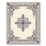 Ornate Cream Medallion Persian Area Rug