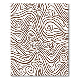 Brown Swirling Waves Abstract Area Rug