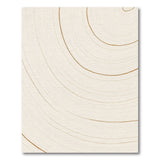Cream Concentric Circles Abstract Area Rug