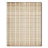 Distressed Beige Plaid Area Rug