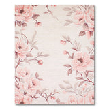 Pink Floral Vintage Blush Pink Peony Floral Vintage Area Rug