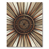 Sunburst Compass Distressed Area Rug
