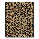 Boho Chic Leopard Print Tan Area Rug