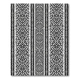 Black and White Heritage Tribal Intricate Black White Heritage Tribal Area Rug