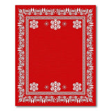 Red Heritage Tribal Snowflake Border Area Rug