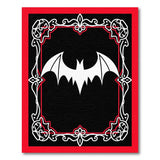 Ornate Gothic Bat Area Rug