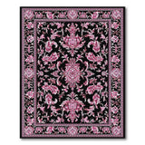 Pink Floral Vintage Pink Floral Medallion Area Rug