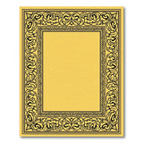 ODIKA Ornate Black Border Yellow Area Rug