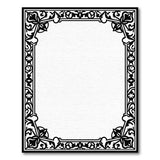 Traditional Persian Ornate Black White Floral Border Area Rug