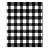 Distressed Black White Buffalo Check Area Rug