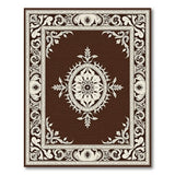 Elegant Brown Persian Medallion Area Rug