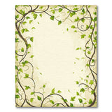 Vintage Green Ivy Vine Border Rug