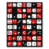 Red Dice Grid Area Rug