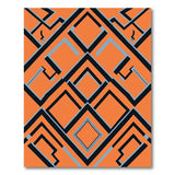 Geometric Modern Bold Orange Geometric Modern Area Rug