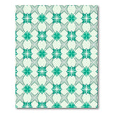 Teal Starburst Geometric Lattice Area Rug