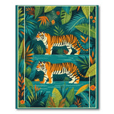Jungle Tigers Prowl Area Rug
